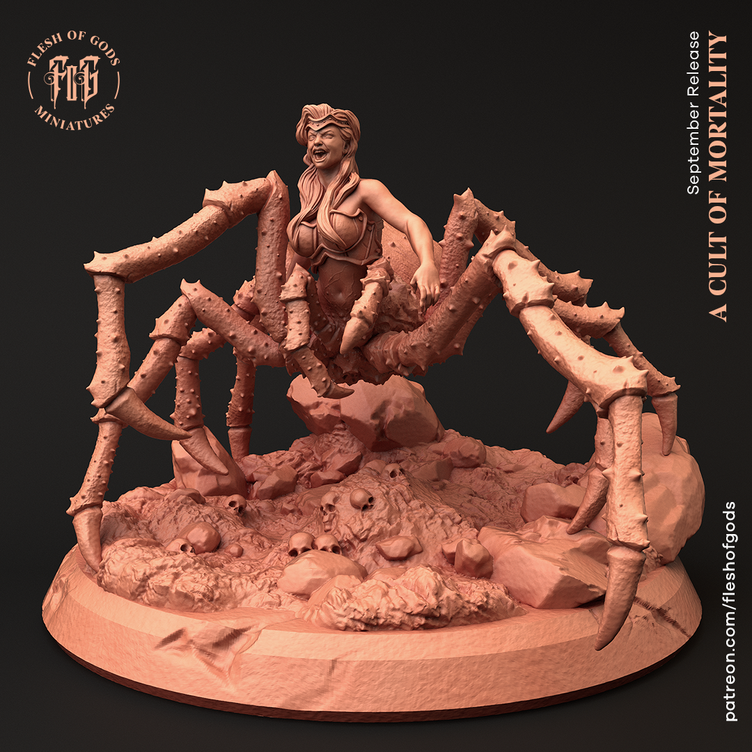 A Cult of Mortality by Flesh of Gods 3D Printed DnD Pathfinder Tabletop Resin Miniatures