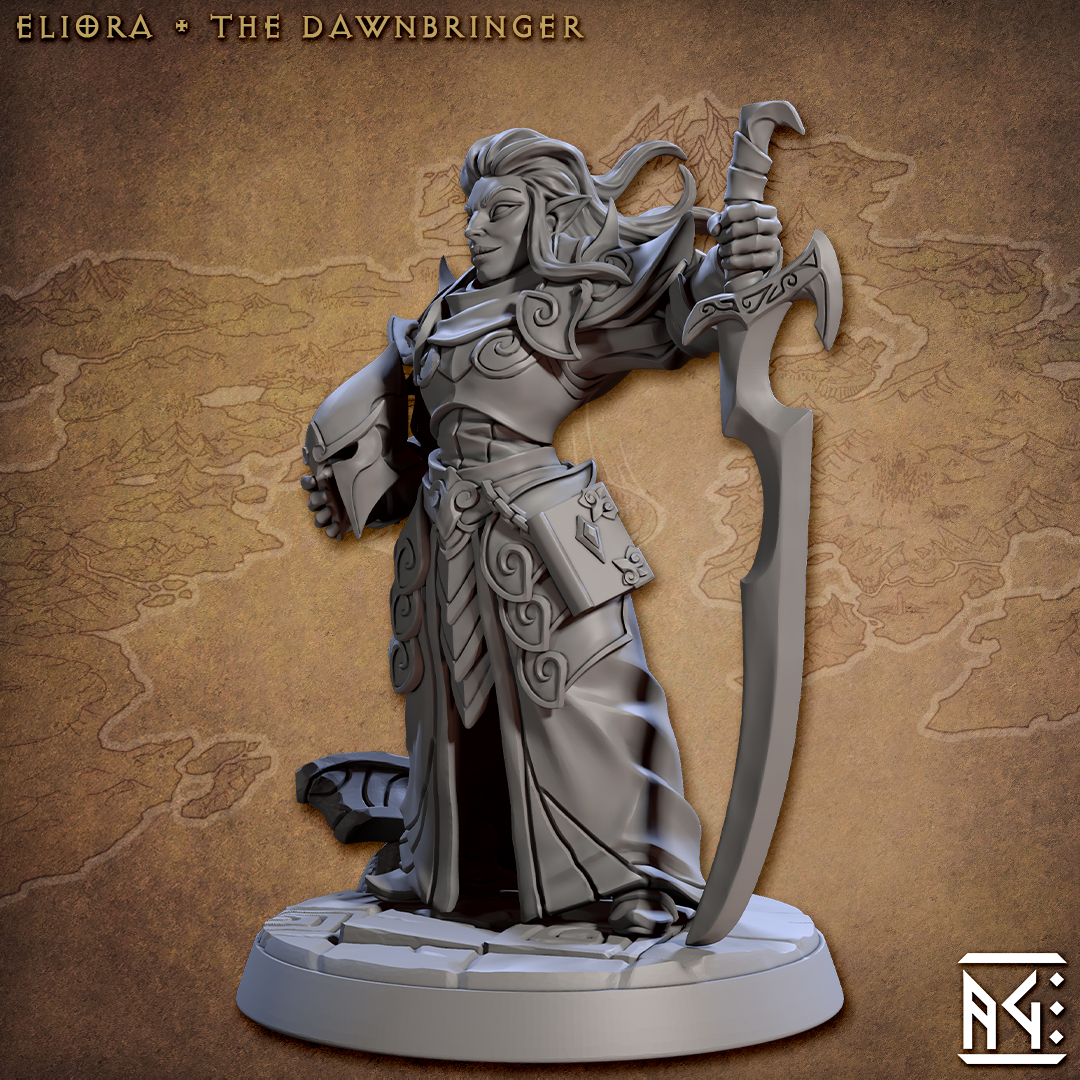 Noble Alfar by Artisan Guild 3D Printed DnD Pathfinder Minis