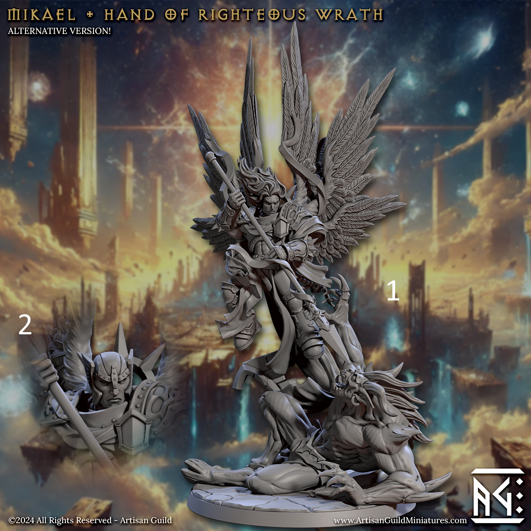 Wrath of the Malakim by Artisan Guild 3D Printed DnD Pathfinder Tabletop Resin Miniatures
