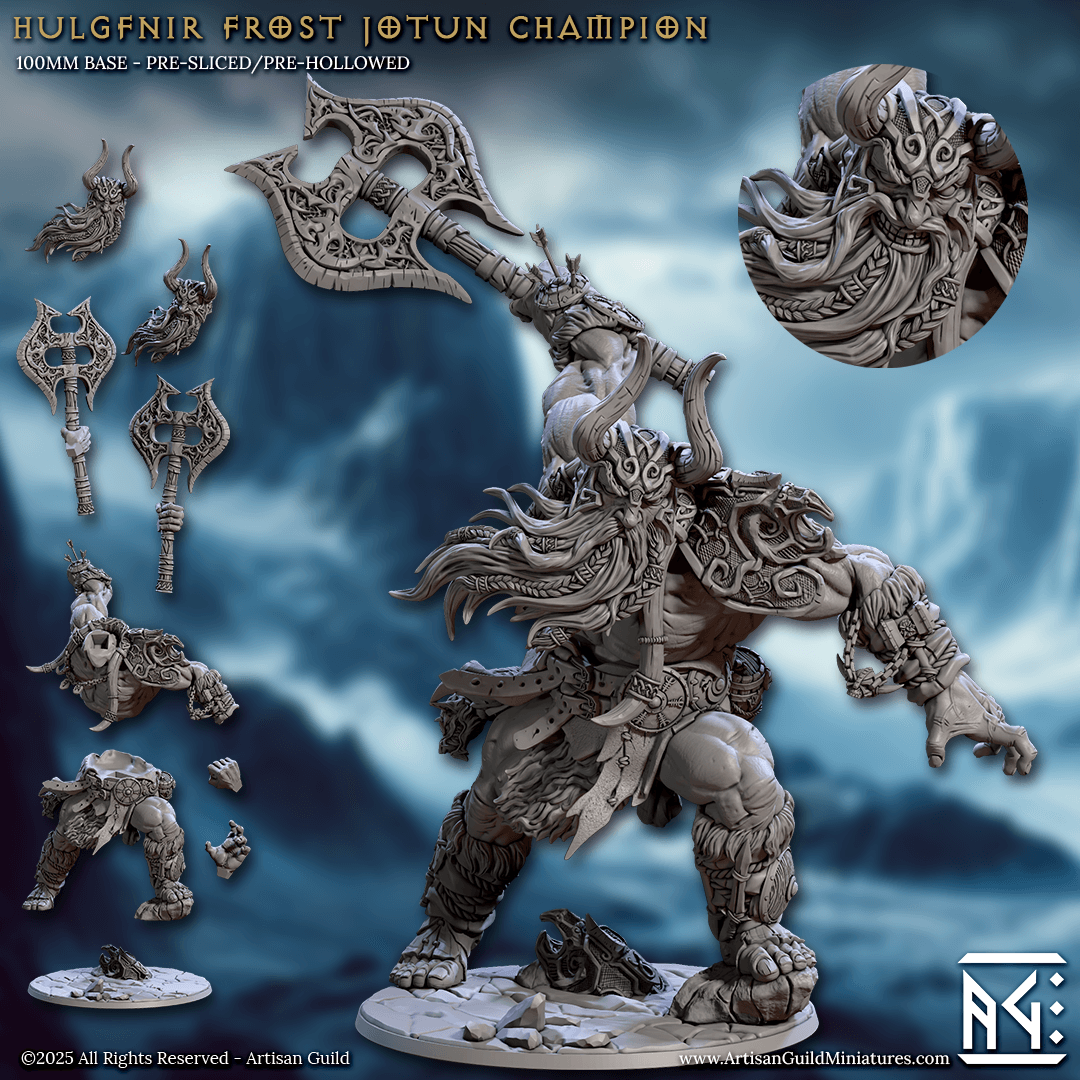 Frost Alfar of Skutgaard by Artisan Guild 3D Printed DnD Pathfinder Alfar Elf Giant Resin Miniatures