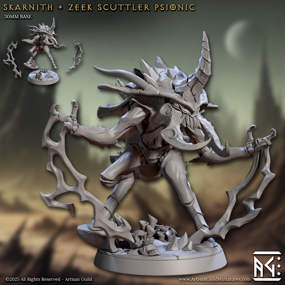Brood of the Zeek Scuttlers by Artisan Guild 3D Printed DnD Pathfinder Tabletop Bug Resin Miniatures