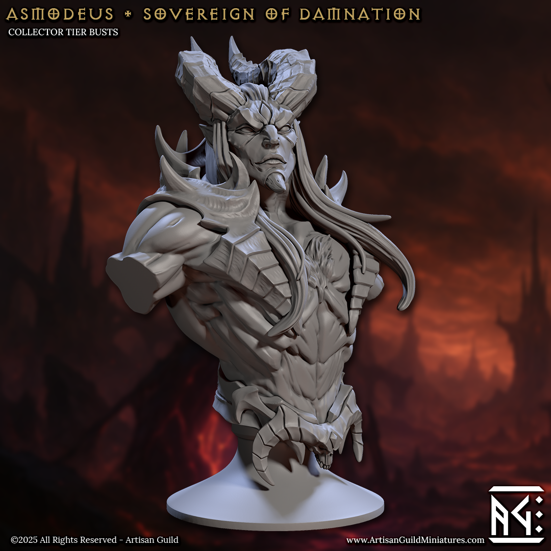 Infernal Legion Busts by Artisan Guild 3D Printed DnD Pathfinder Minis