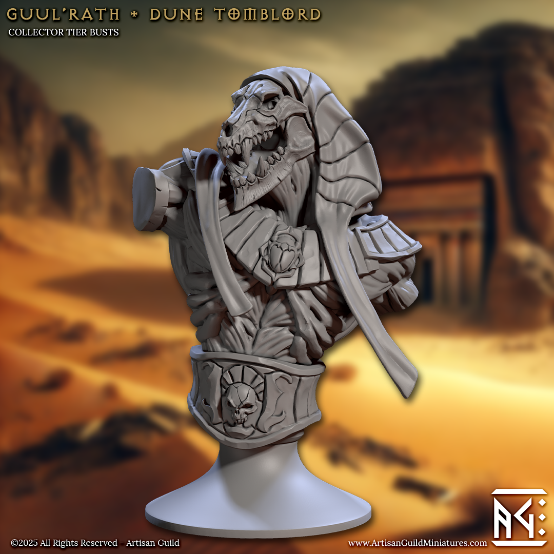 Tombsworn Skeletons of Denmora Busts by Artisan Guild - 3D Printed Resin DnD D&D Busts