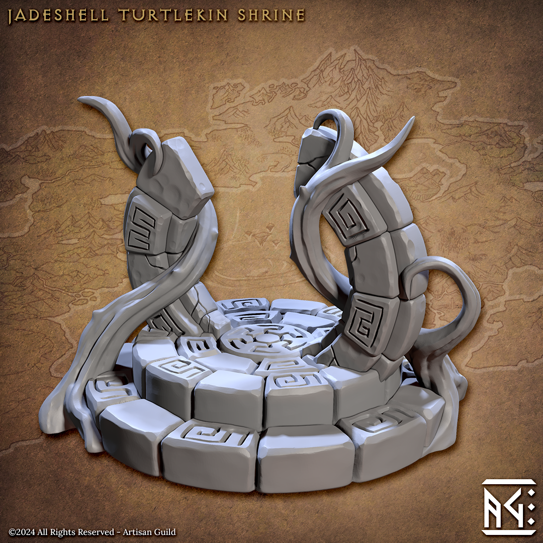 Jadeshell Turtlekin by Artisan Guild 3D Printed DnD Pathfinder Minis