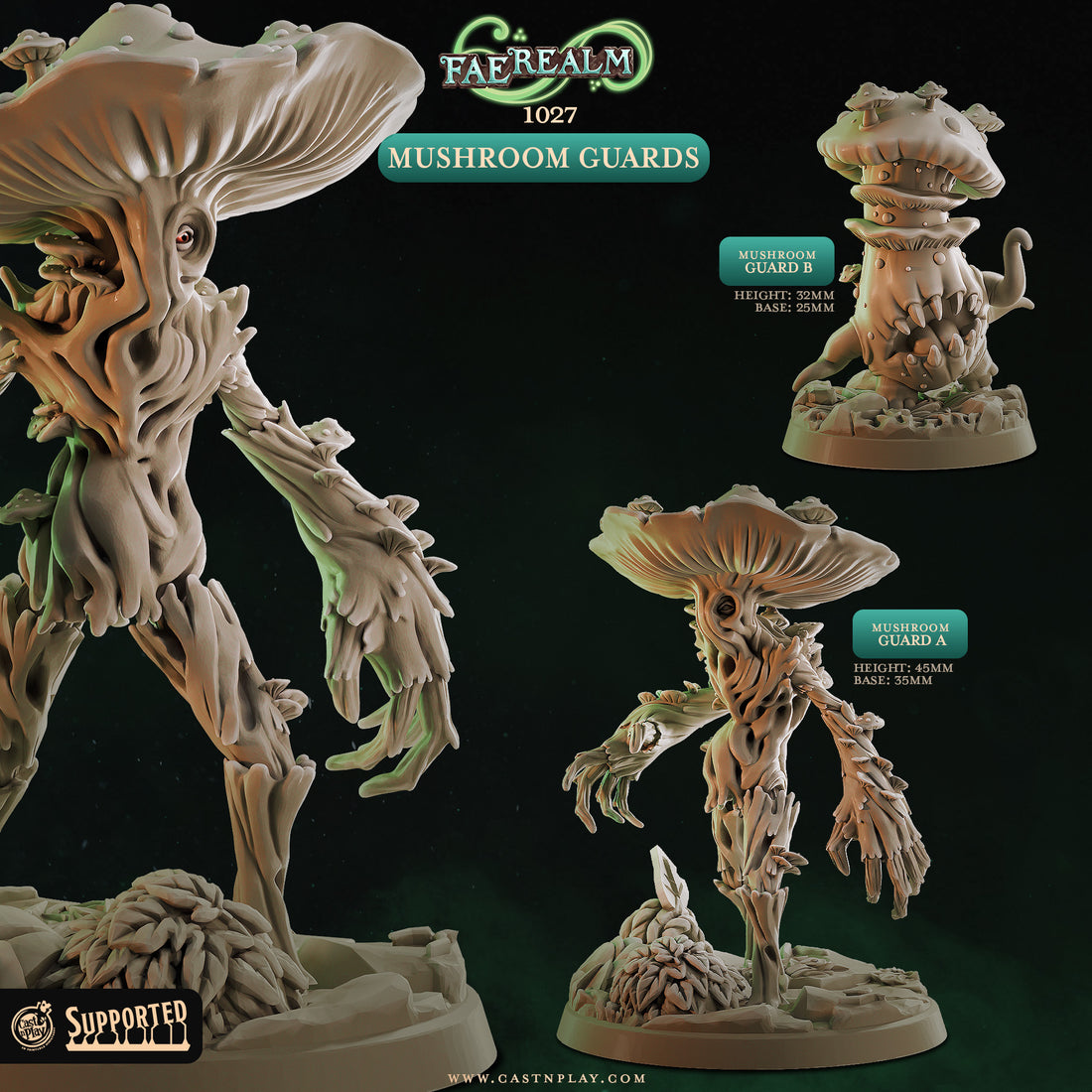 Fae Realm by Cast N Play 3D Printed Fairy Fae Wolf High Quality Resin Miniatures