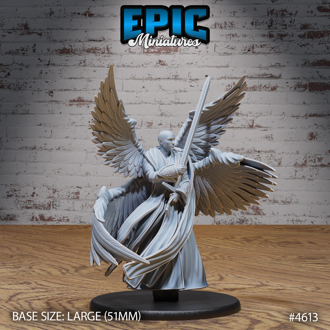 Planetar Angel (Faith Defender) by Epic Miniatures 3D Printed DnD Pathfinder Tabletop Resin Miniatures