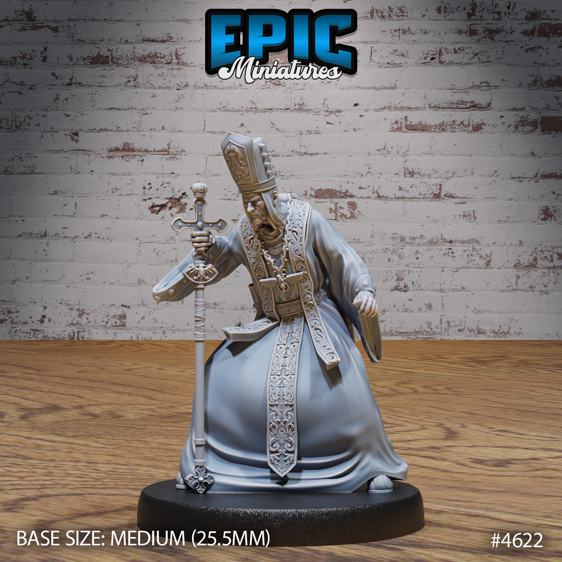 Fallen Bishop (Faith Defender) by Epic Miniatures 3D Printed DnD Pathfinder Tabletop Resin Miniatures