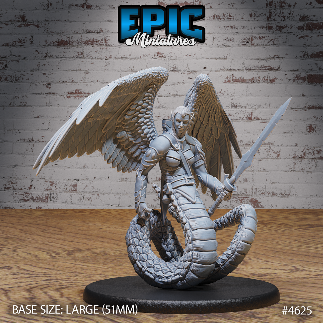 Holy Serpent (Faith Defender) by Epic Miniatures 3D Printed DnD Pathfinder Tabletop Resin Miniatures