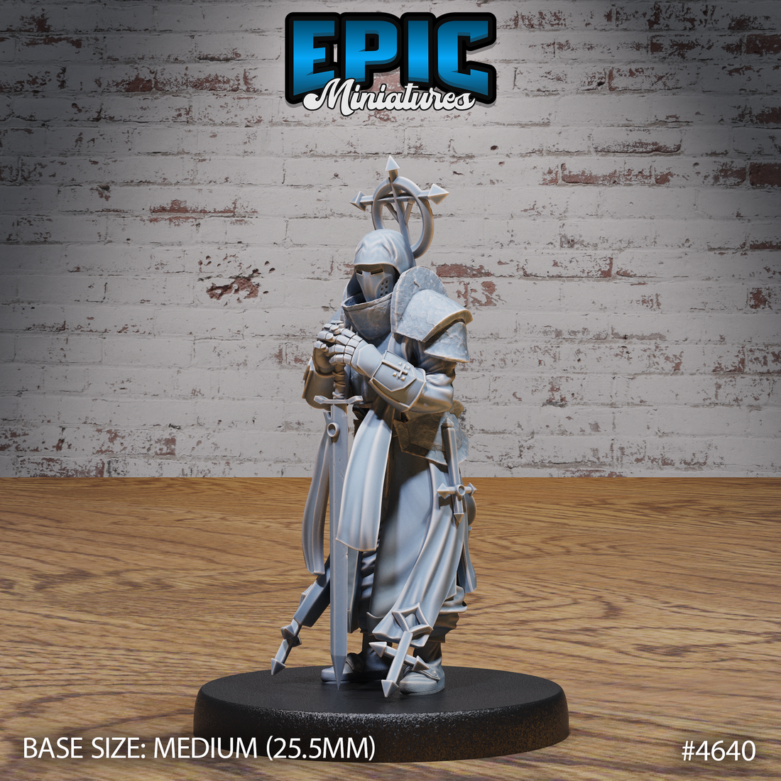 Inquisitor Knights (Faith Defender) by Epic Miniatures 3D Printed DnD Pathfinder Tabletop Resin Miniatures