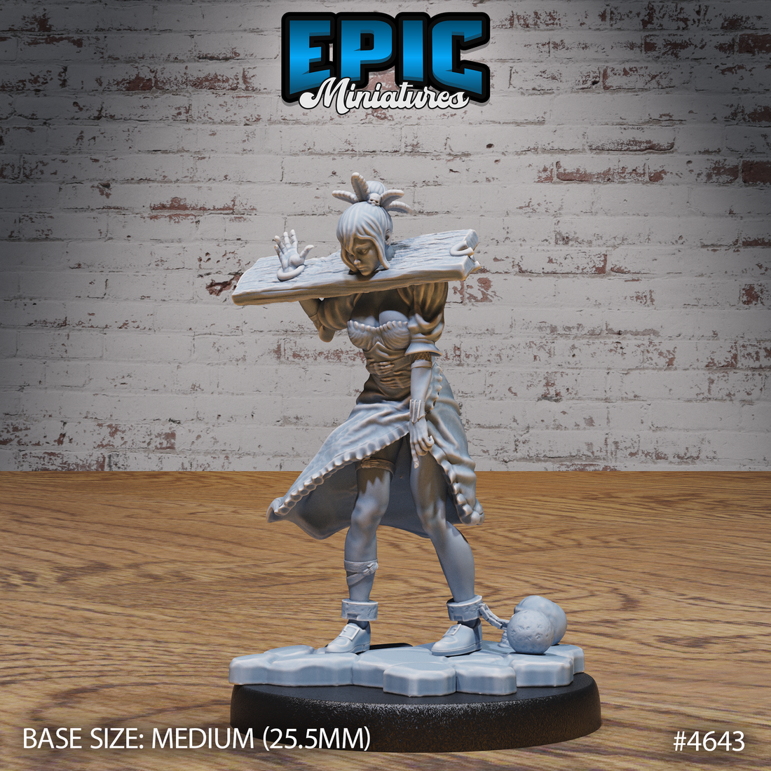Captured Witch (Faith Defender) by Epic Miniatures 3D Printed DnD Pathfinder Tabletop Resin Miniatures
