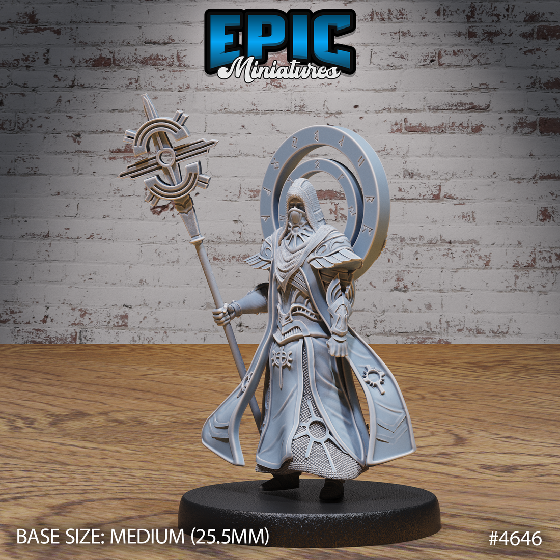 White Priests (Faith Defender) by Epic Miniatures 3D Printed DnD Pathfinder Tabletop Resin Miniatures