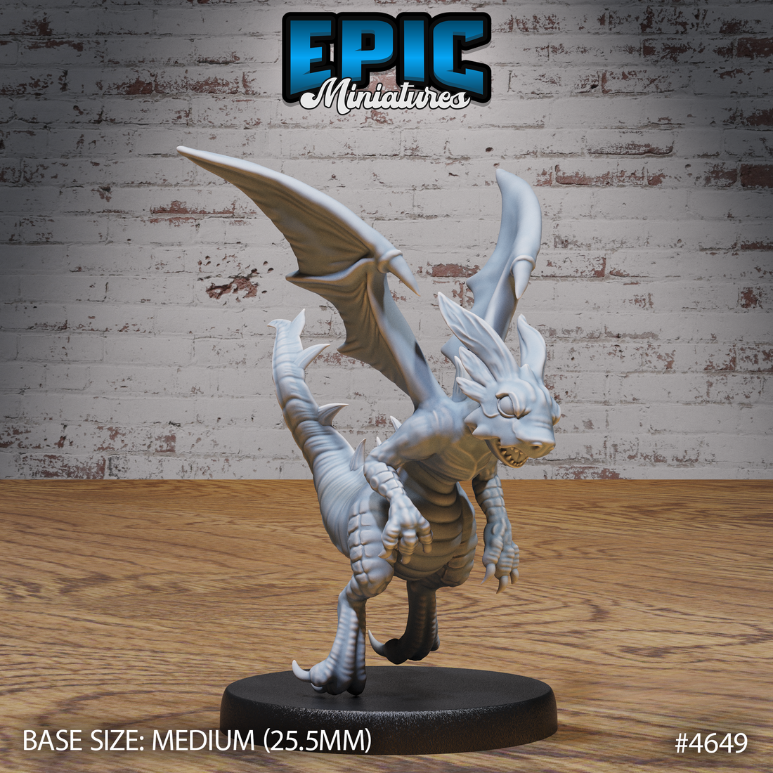 Light Dragon Wyrmlings (Faith Defender) by Epic Miniatures 3D Printed DnD Pathfinder Tabletop Resin Miniatures