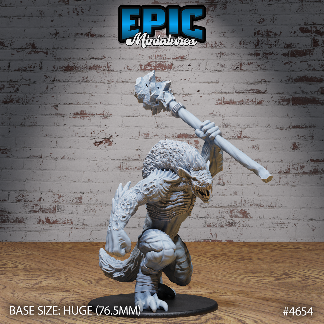 Demon Lord Yeenoghu (Beast Hunt) by Epic Miniatures 3D Printed DnD Pathfinder Tabletop Resin Miniatures