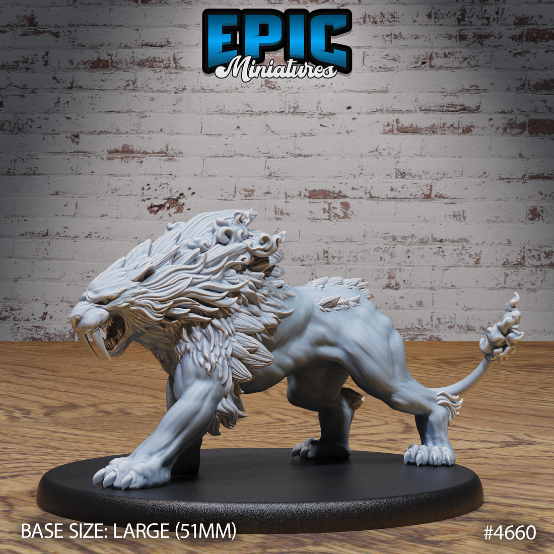 Sabertooth Beasts (Beast Hunt) by Epic Miniatures 3D Printed DnD Pathfinder Tabletop Resin Miniatures