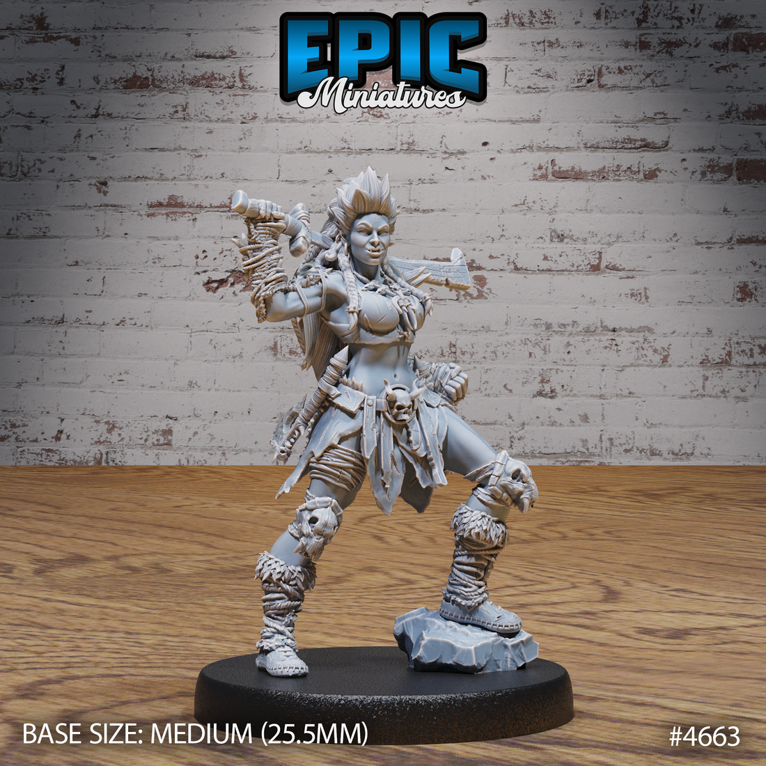 Orc Ladies (Beast Hunt) by Epic Miniatures 3D Printed DnD Pathfinder Tabletop Resin Miniatures