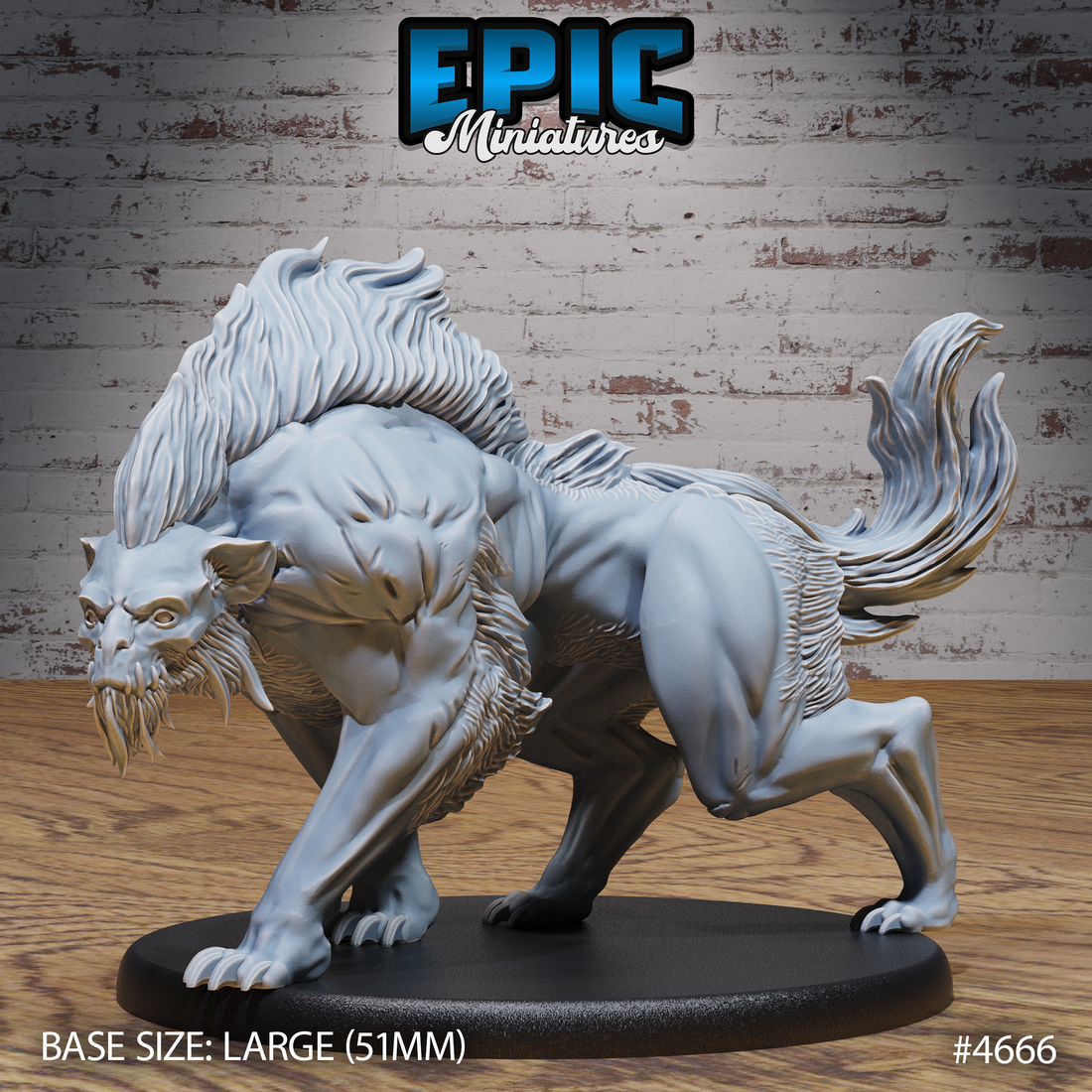 Warg Beast (Beast Hunt) by Epic Miniatures 3D Printed DnD Pathfinder Tabletop Resin Miniatures