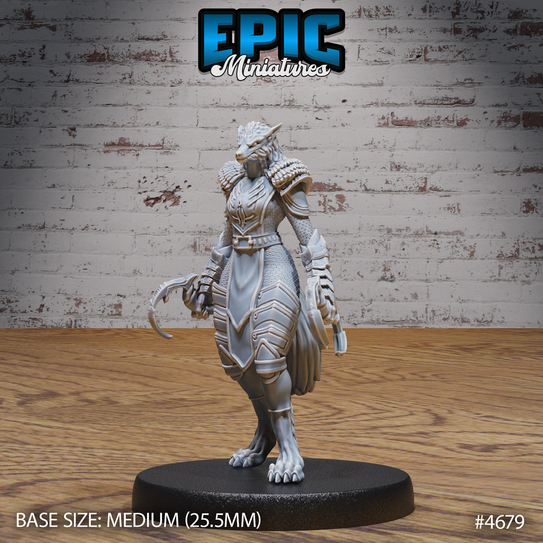Werewolf Armored Females (Beast Hunt) by Epic Miniatures 3D Printed DnD Pathfinder Tabletop Resin Miniatures