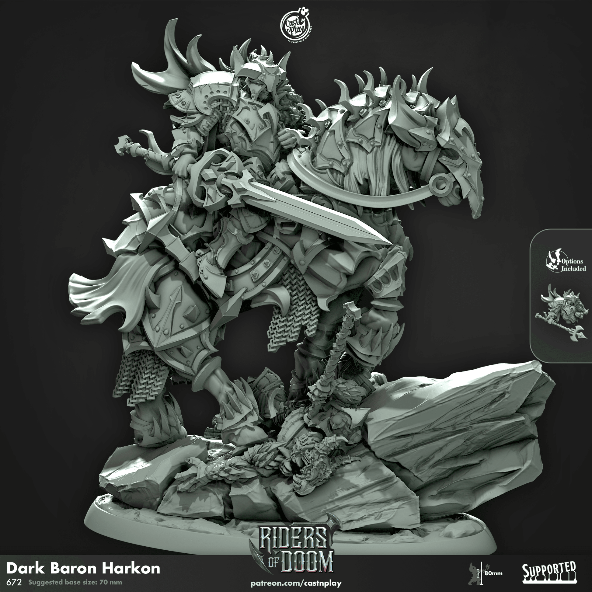 Riders of Doom by Cast N Play 3D Printed DnD Pathfinder Tabletop Resin Miniatures by Magical Mini Workshop