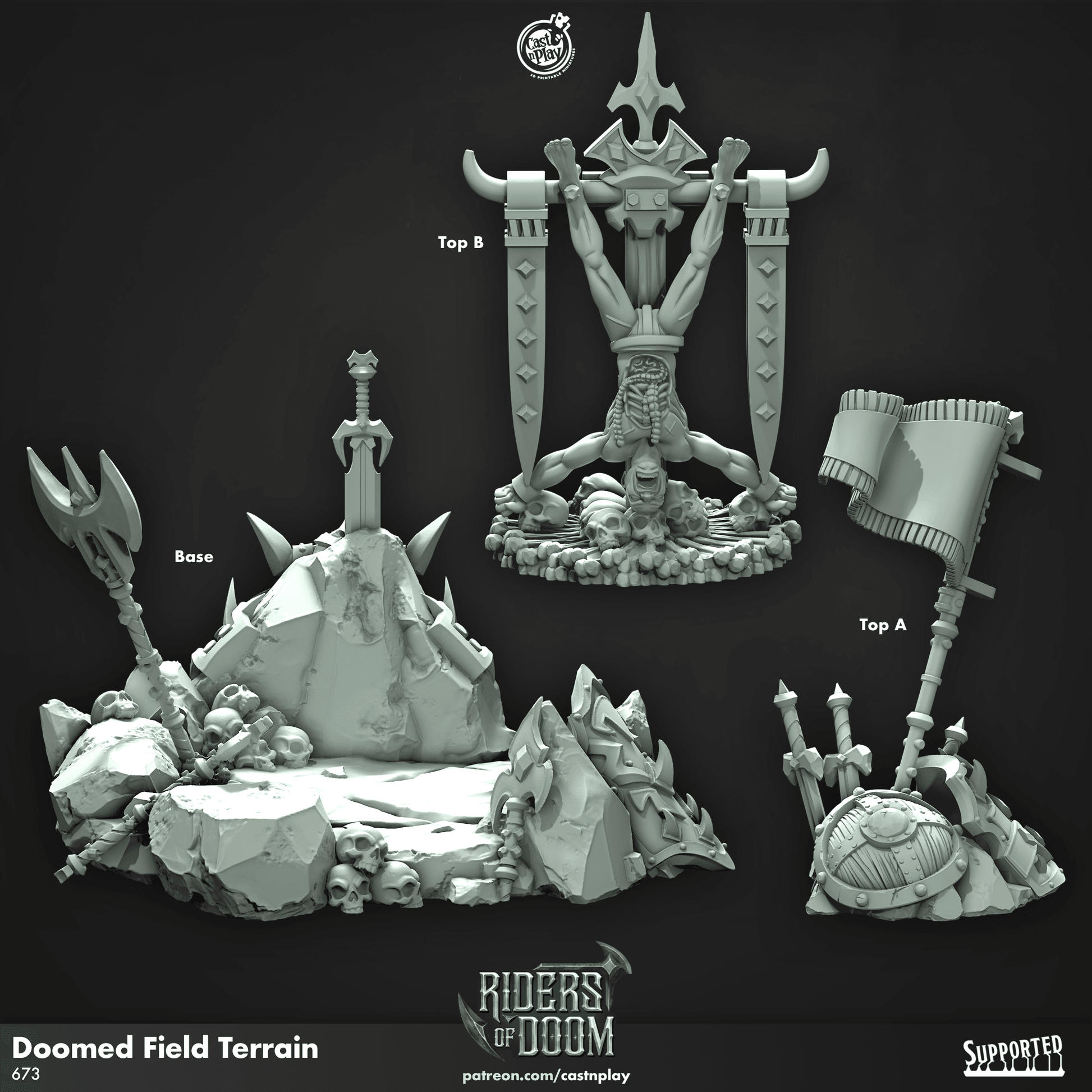Riders of Doom by Cast N Play 3D Printed DnD Pathfinder Tabletop Resin Miniatures by Magical Mini Workshop