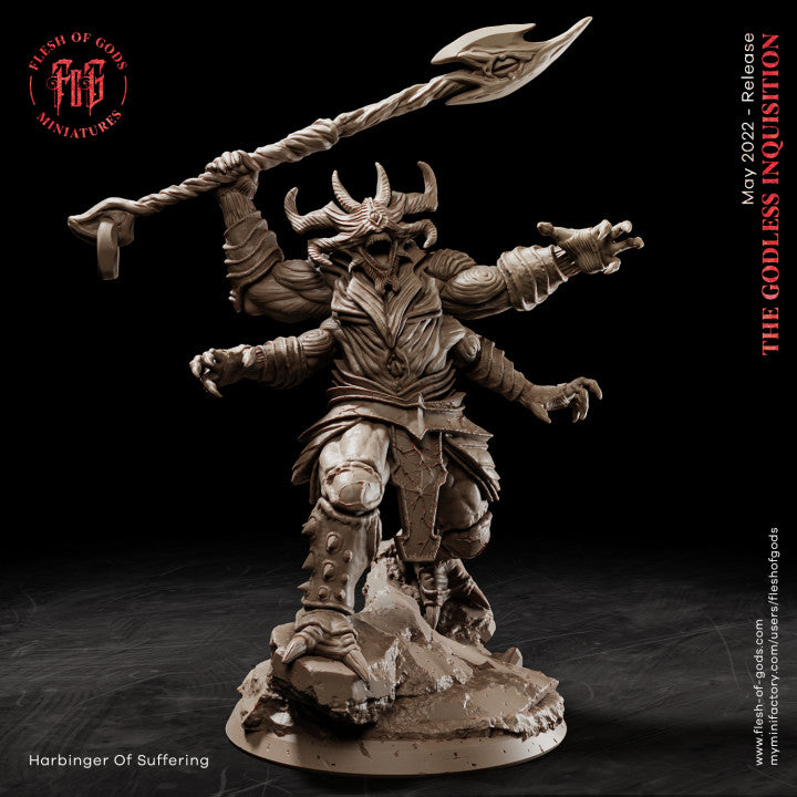 The Godless Inquisition by Flesh of Gods 3D Printed DnD Pathfinder Tabletop Resin Miniatures