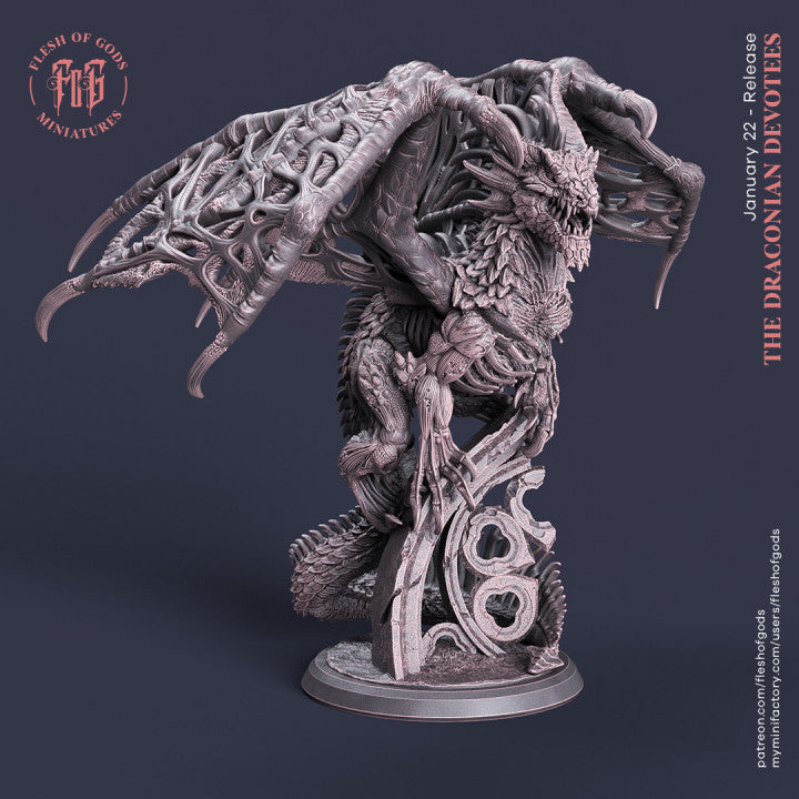 Draconian Devotees by Flesh of Gods 3D Printed DnD Pathfinder Tabletop Resin Miniatures