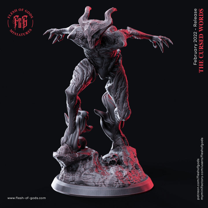 Cursed Words by Flesh of Gods 3D Printed DnD Pathfinder Tabletop Resin Miniatures
