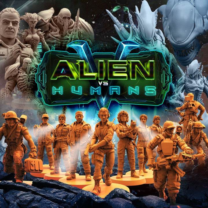 Aliens Vs Humans Vol 5 by Papsikels Miniatures 3D Printed Sci-Fi Warhammer Resin Miniatures by Magical Mini Workshop