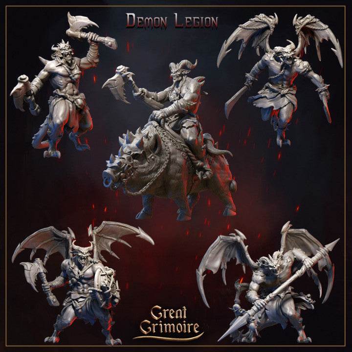 Burning Chaos by Great Grimoire 3D Printed DnD Pathfinder Tabletop Resin Miniatures by Magical Mini Workshop