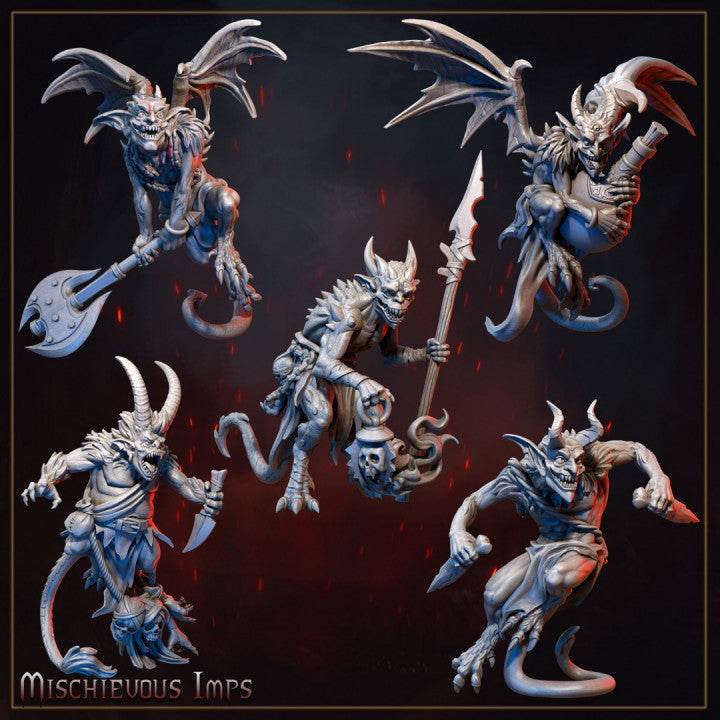 Burning Chaos by Great Grimoire 3D Printed DnD Pathfinder Tabletop Resin Miniatures by Magical Mini Workshop