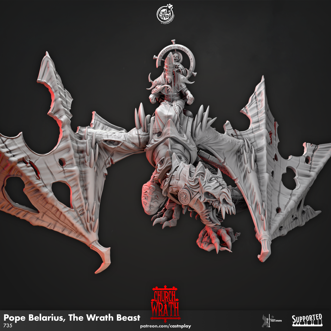 Church of Wrath by Cast N Play 3D Printed DnD Pathfinder Tabletop Resin Miniatures