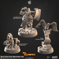 Townsfolk of Mennesker by Cast N Play 3D Printed DnD Pathfinder Tabletop Resin Miniatures by Magical Mini Workshop