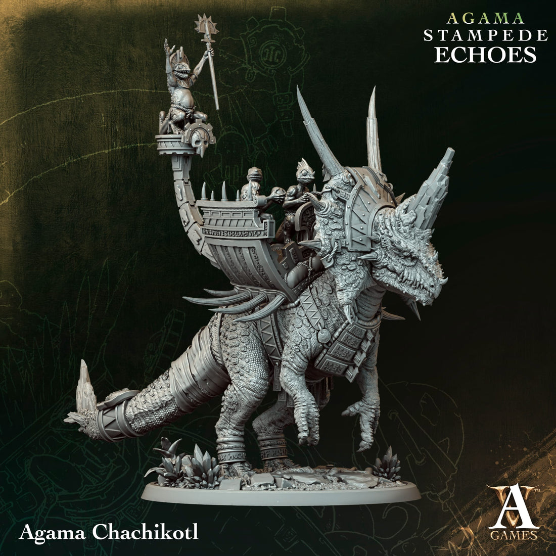 Agama - Stampede Echoes by Archvillain Games 3D Printed DnD Pathfinder Tabletop Resin Miniatures