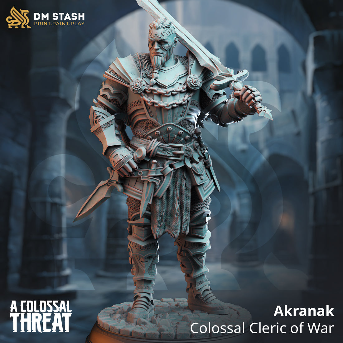 A Colossal Threat by DM Stash 3D Printed DnD Pathfinder Tabletop Resin Miniatures
