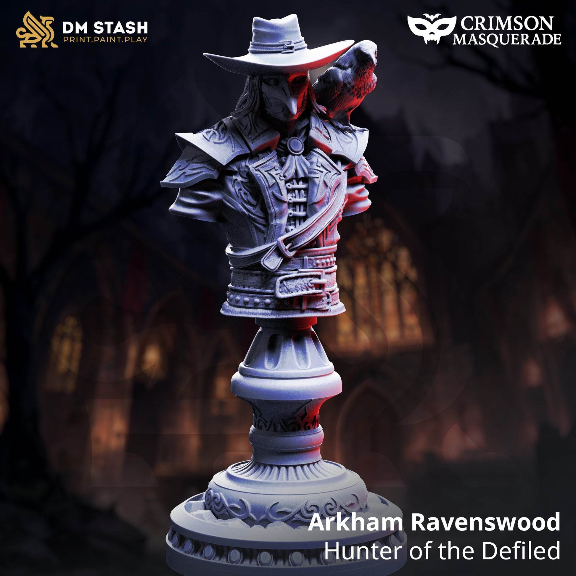 The Crimson Masquerade by DM Stash 3D Printed Vampire DnD Pathfinder Tabletop Resin Miniatures by Magical Mini Workshop