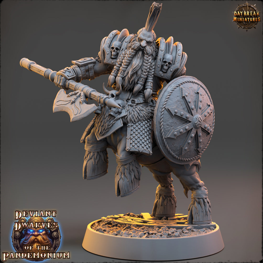 Deviant Dwarves of Pandemonium by Daybreak Miniatures 3D Printed DnD Pathfinder Tabletop Resin Miniatures