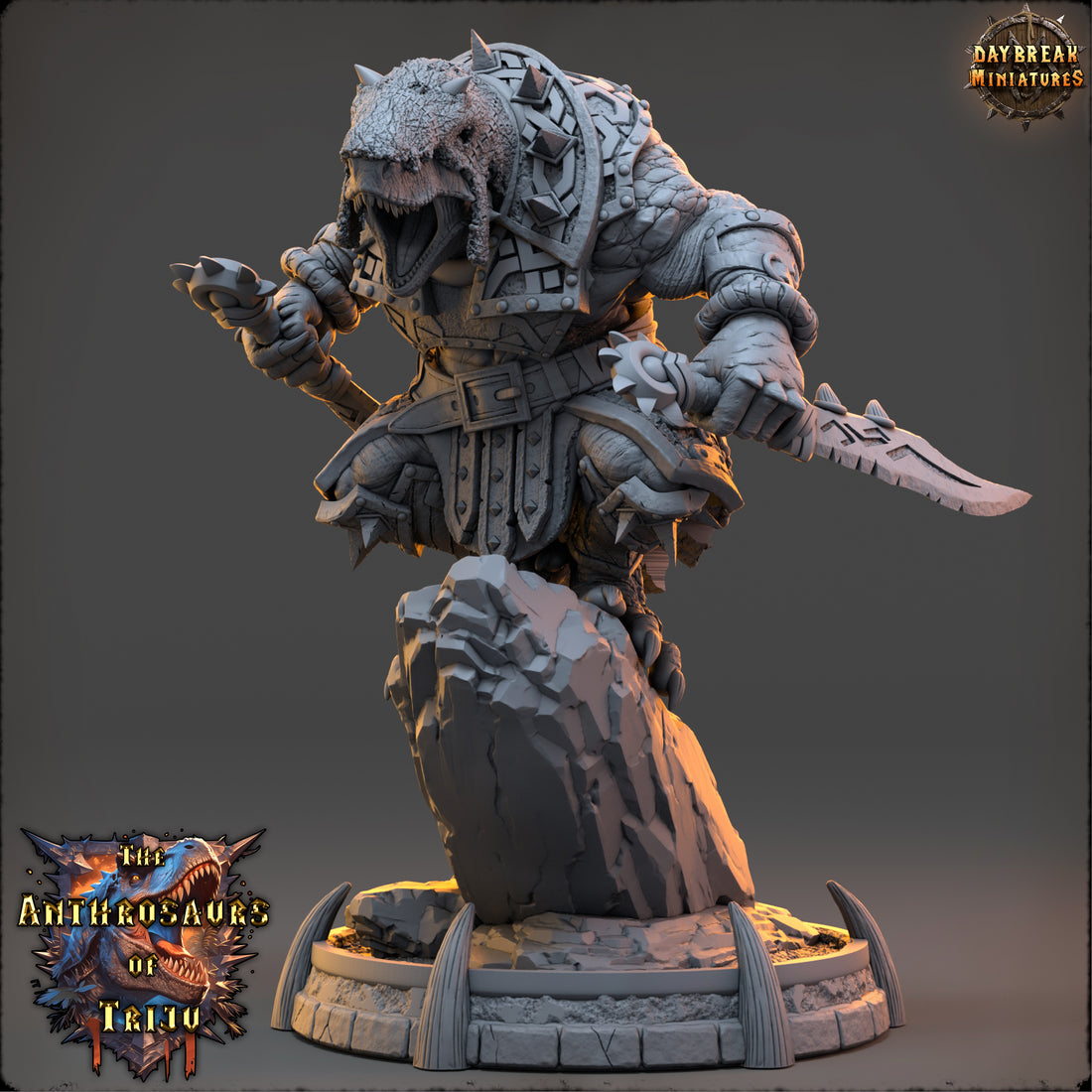 Anthrosaurs of Triju by Daybreak Miniatures 3D Printed DnD Pathfinder Tabletop Resin Miniatures