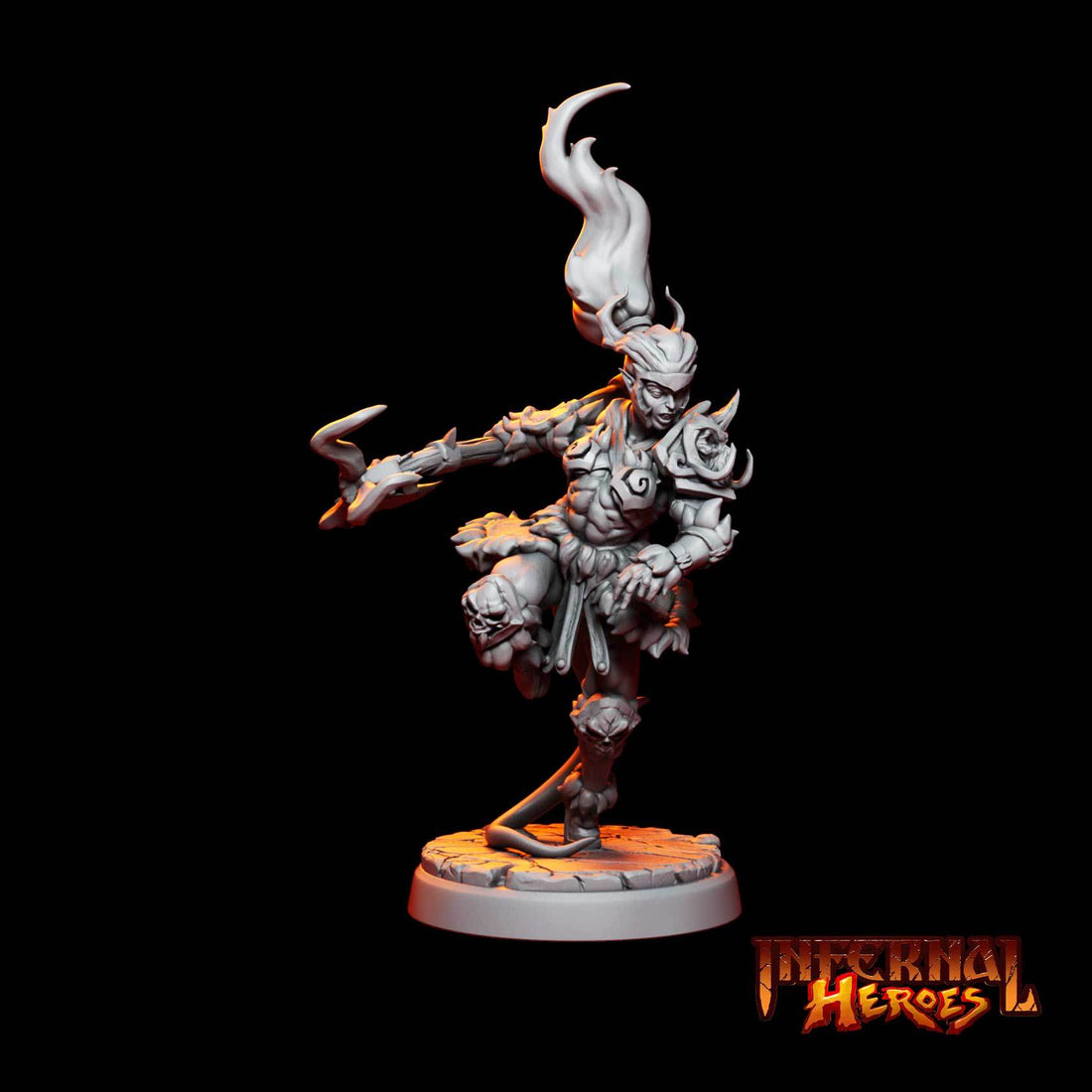 Infernal Heroes - 3D Printed DnD Pathfinder Tiefling Resin Miniatures by Magical Mini Workshop