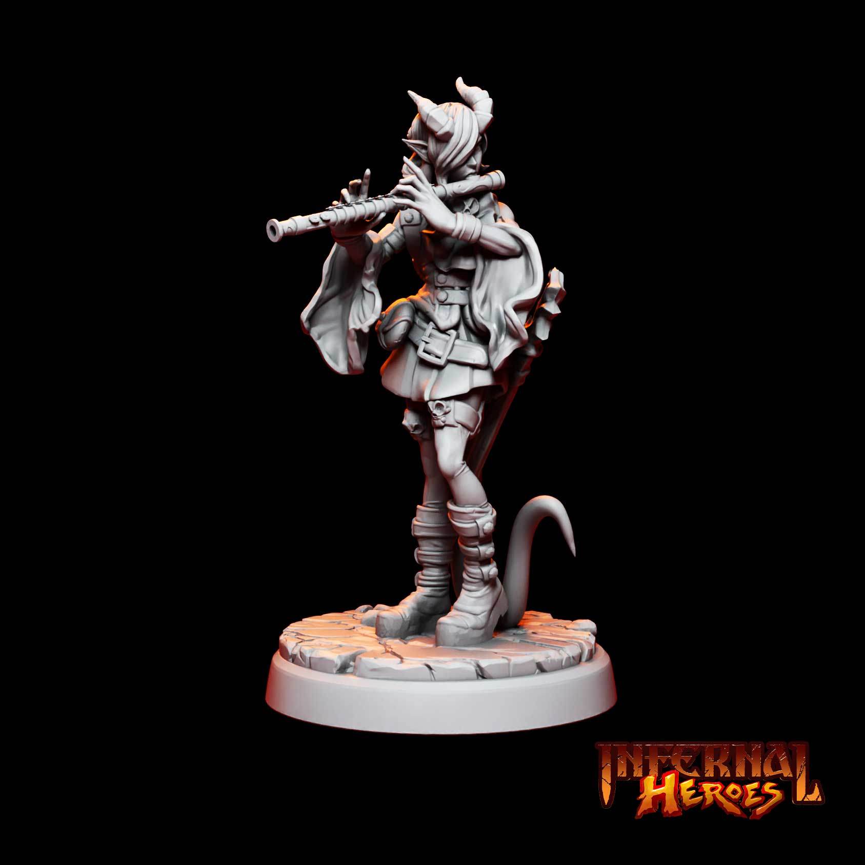Infernal Heroes - 3D Printed DnD Pathfinder Tiefling Resin Miniatures by Magical Mini Workshop