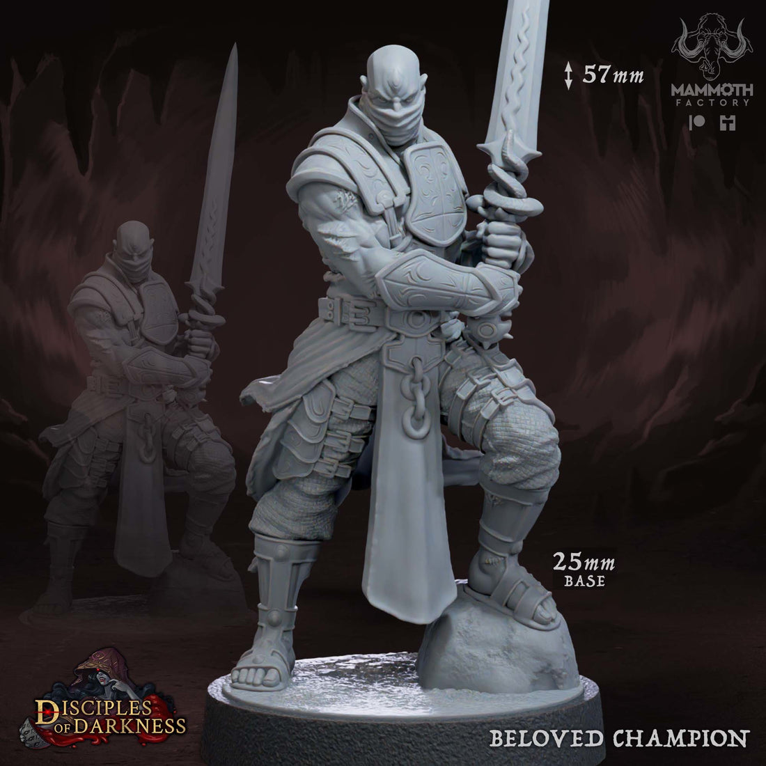 Disciples of Darkness by Mammoth Factory 3D Printed DnD Pathfinder Tabletop Resin Miniatures