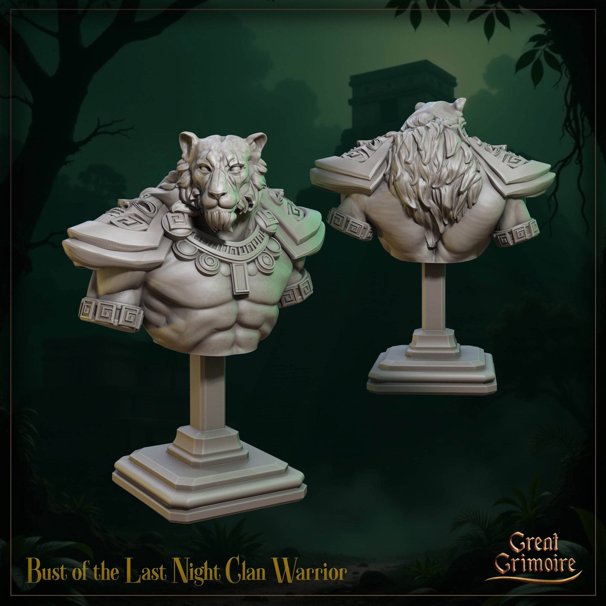 The Last Roar of the Beast by Great Grimoire 3D Printed Beastman DnD Pathfinder Tabletop Resin Miniatures by Magical Mini Wor