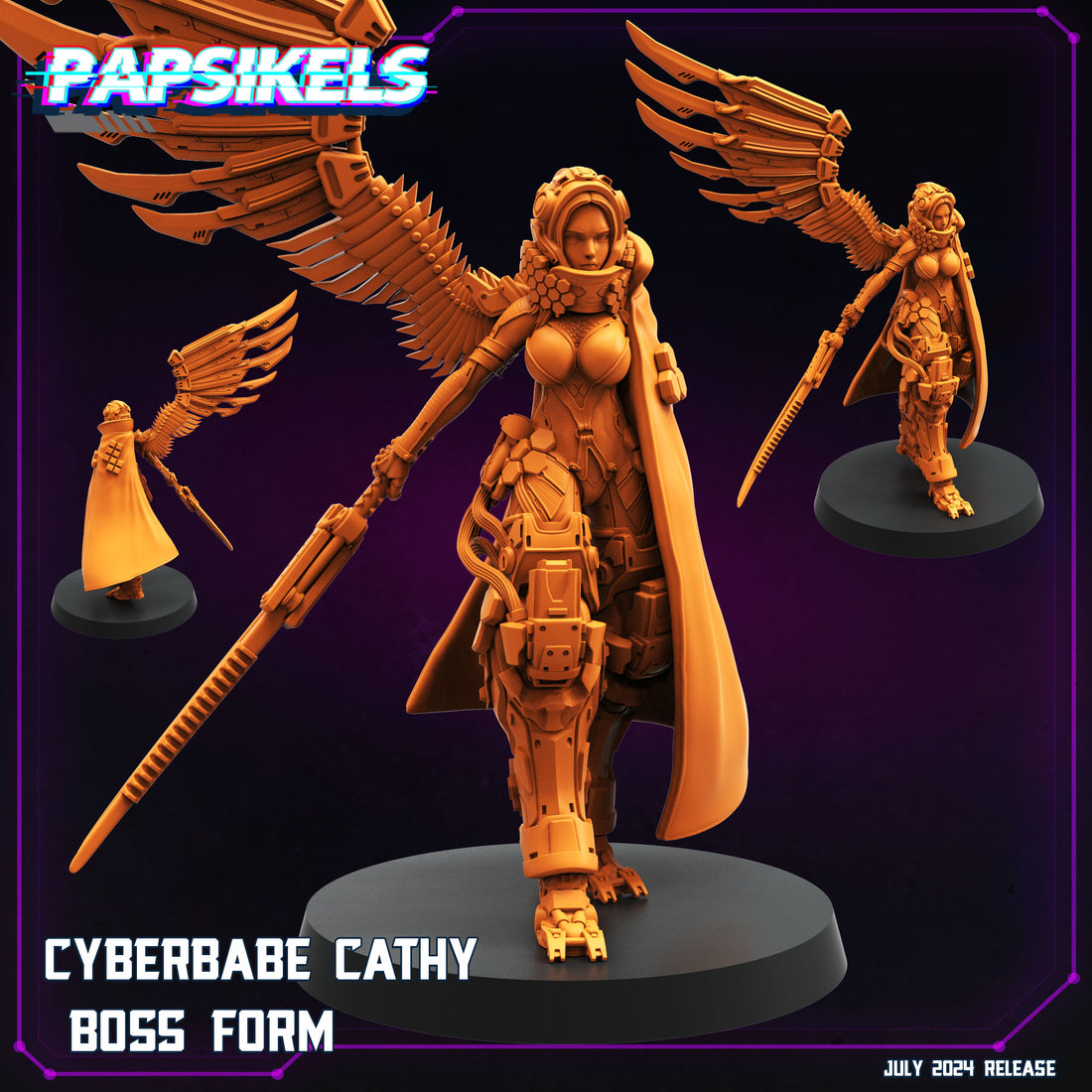 Cyberpunk July '24 by Papsikels Miniatures 3D Printed Warhammer Sci-Fi Resin Miniatures