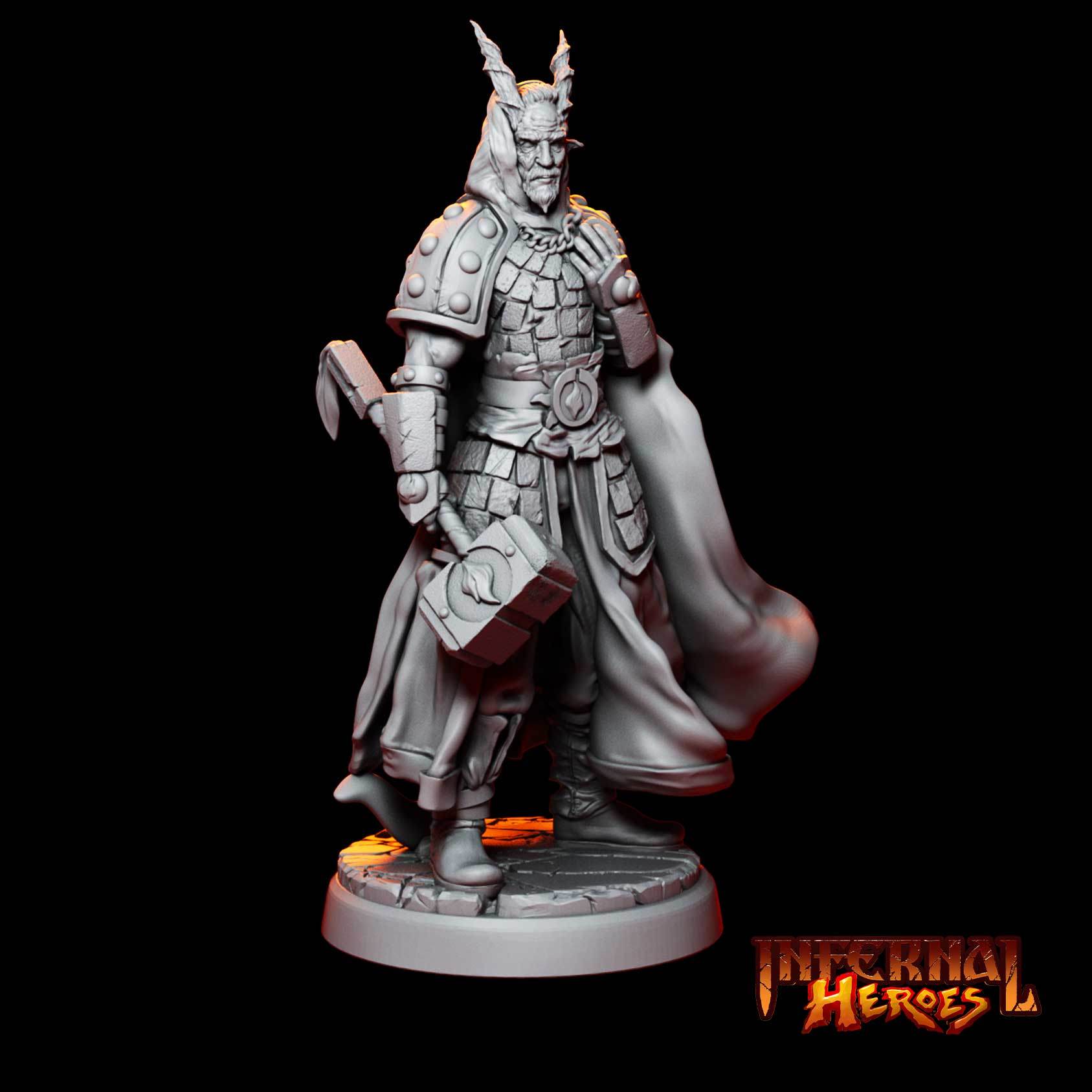 Infernal Heroes - 3D Printed DnD Pathfinder Tiefling Resin Miniatures by Magical Mini Workshop