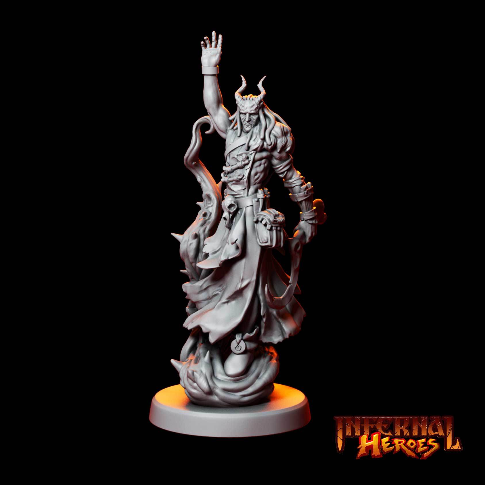 Infernal Heroes - 3D Printed DnD Pathfinder Tiefling Resin Miniatures by Magical Mini Workshop