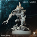Fantasy figurine with intricate details on a dark background, featuring the brand 'A Games'.Frostburn Horrors Archvillain Games resin miniature unpainted