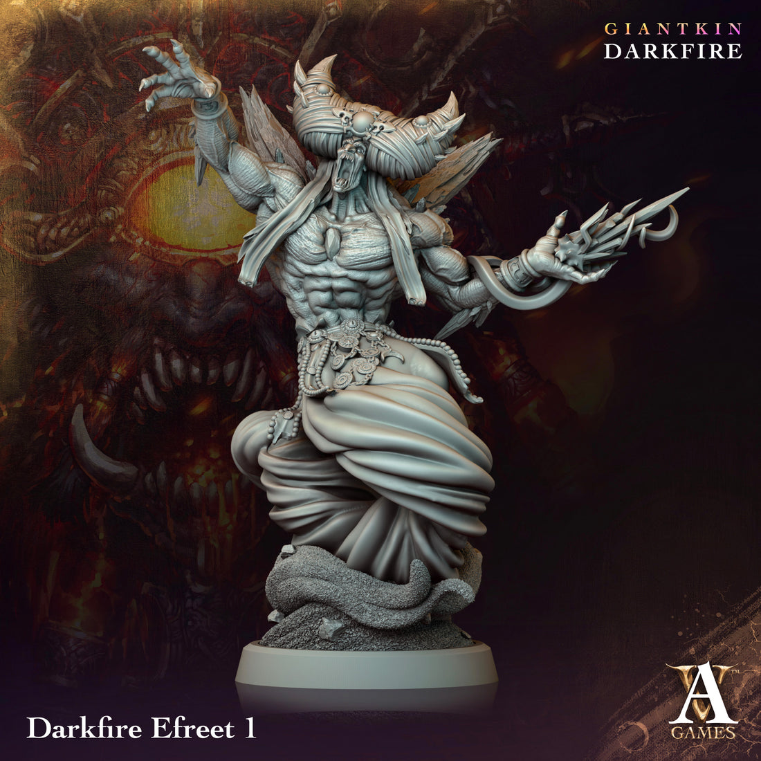 Giantkin - Darkfire by Archvillain Games 3D Printed DnD Pathfinder Tabletop Resin Miniatures