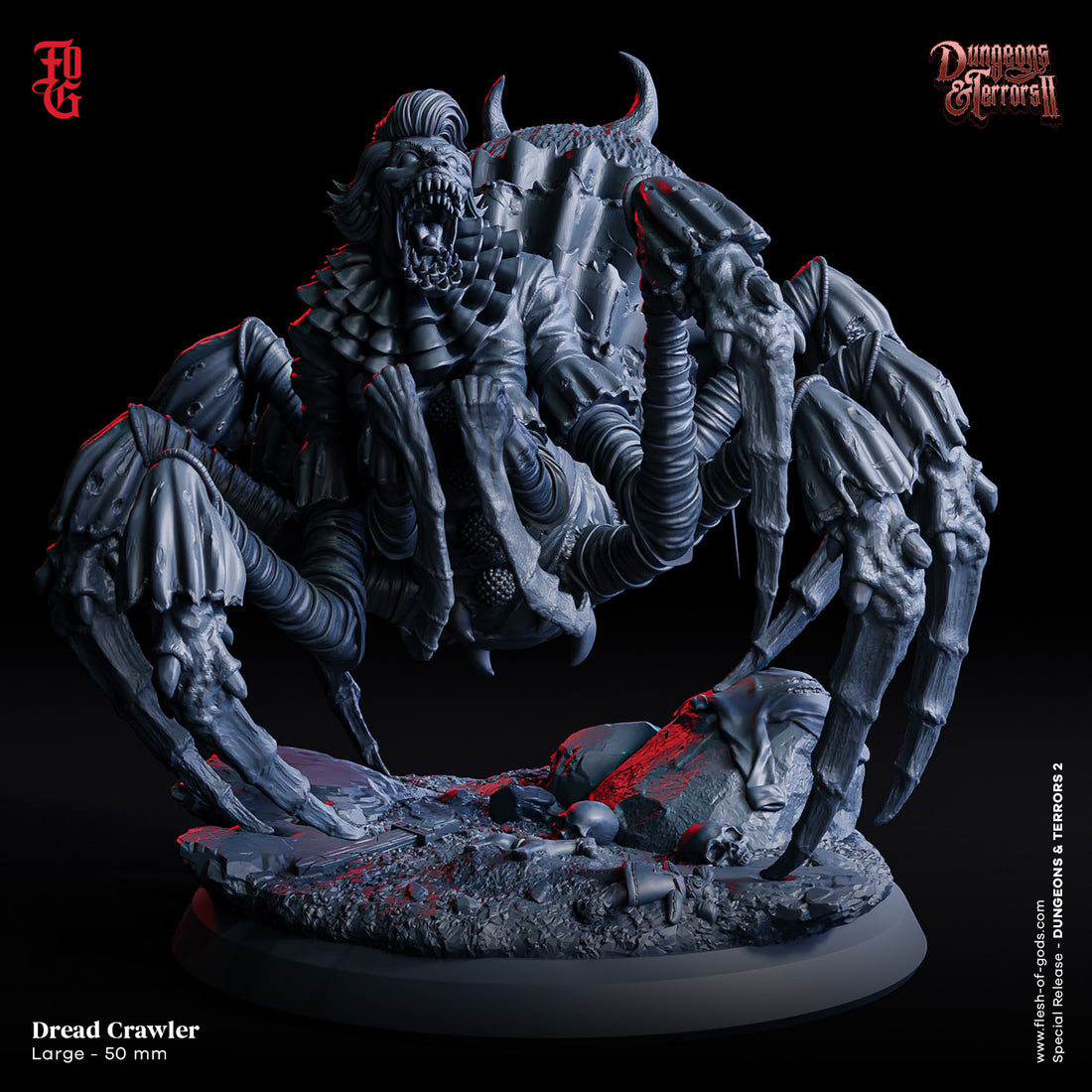 Dungeons & Terror Vol 2 by Flesh of Gods 3D Printed DnD Pathfinder Tabletop Resin Miniatures