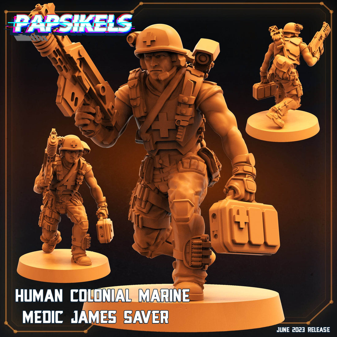 Aliens Vs Humans Vol 5 by Papsikels Miniatures 3D Printed Sci-Fi Warhammer Resin Miniatures by Magical Mini Workshop