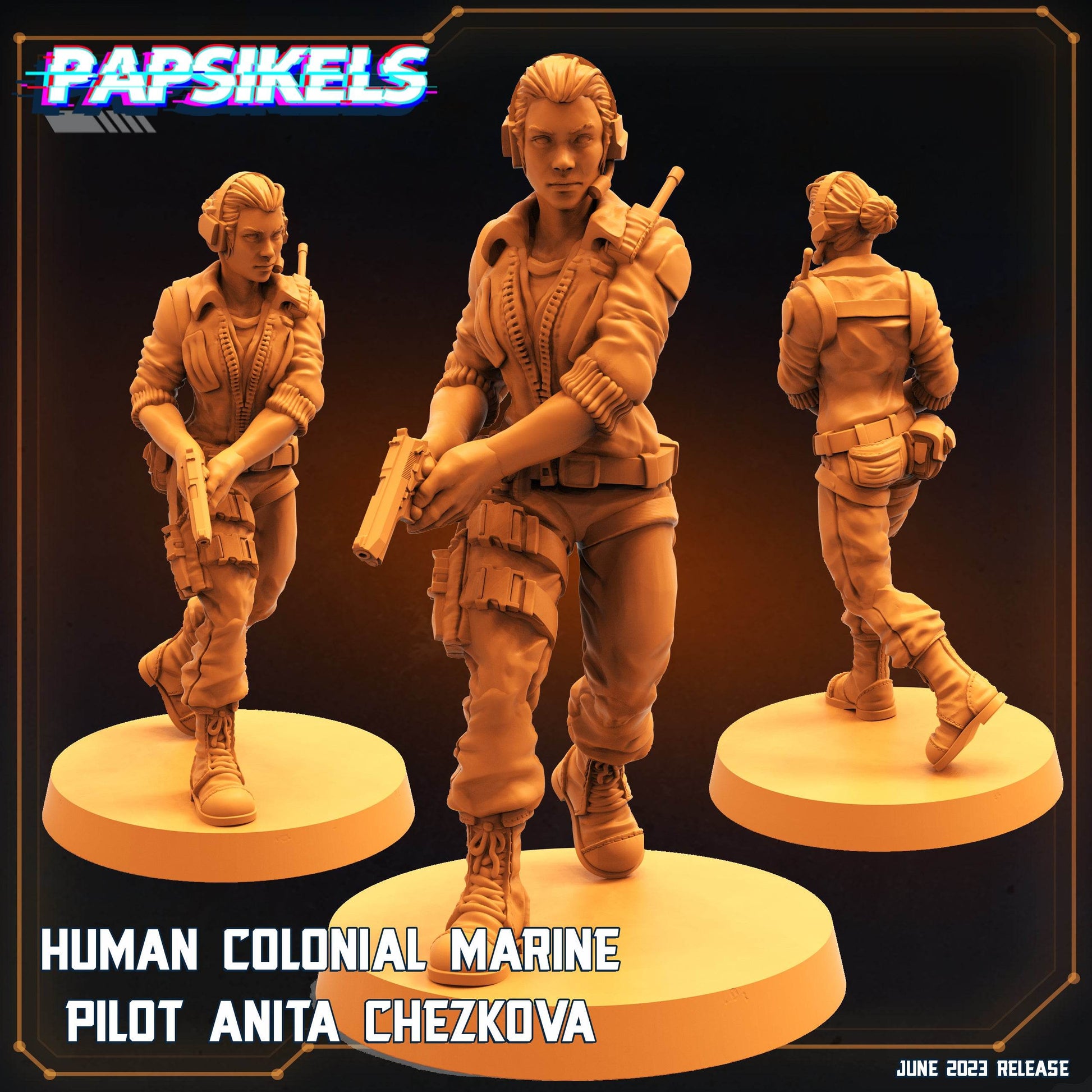 Aliens Vs Humans Vol 5 by Papsikels Miniatures 3D Printed Sci-Fi Warhammer Resin Miniatures by Magical Mini Workshop
