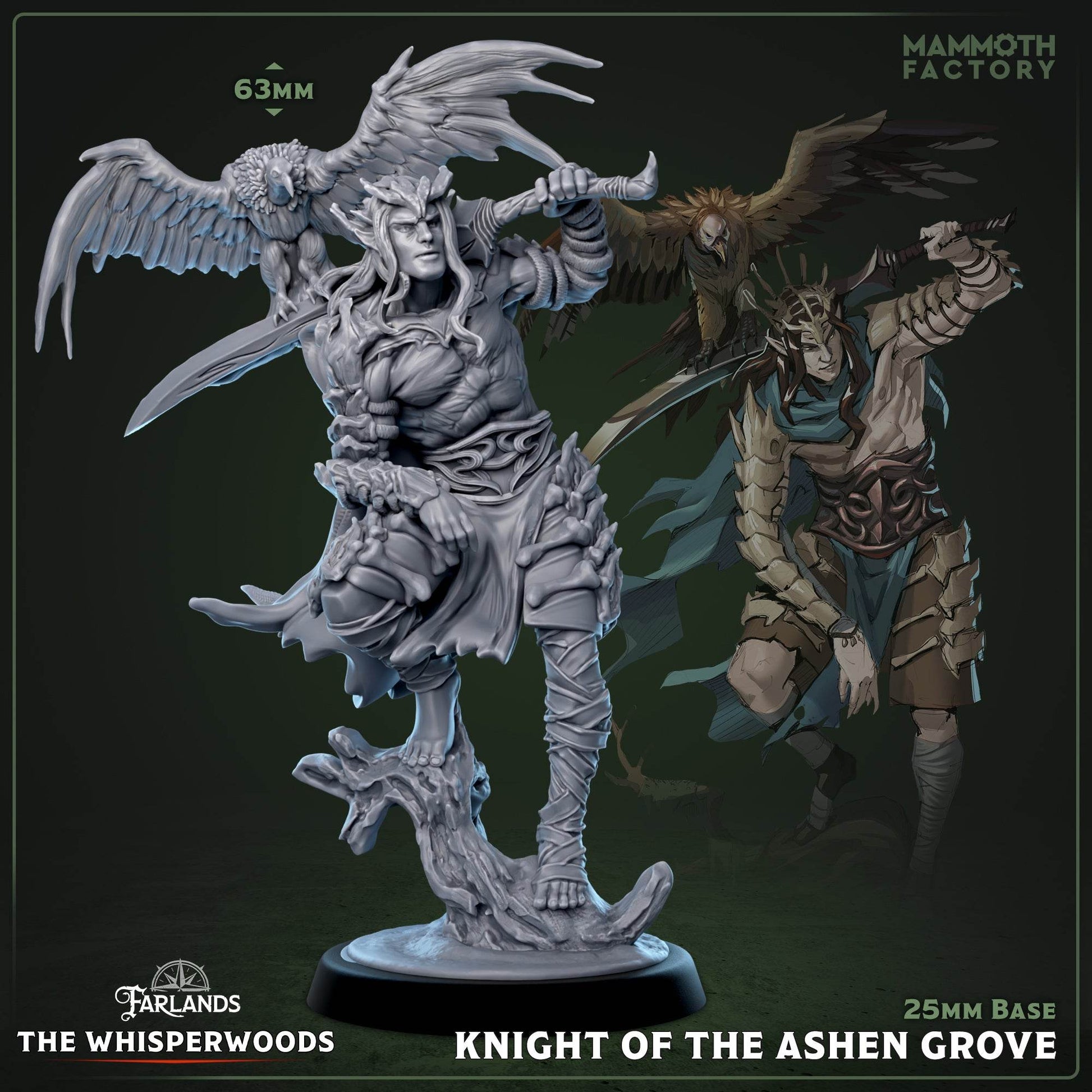 Whisperwood by Mammoth Factory 3D Printed DnD Pathfinder Tabletop Resin Miniatures by Magical Mini Workshop