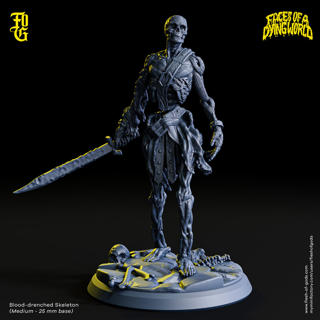 Faces of a Dying World by Flesh of Gods 3D Printed DnD Pathfinder Tabletop Resin Miniatures